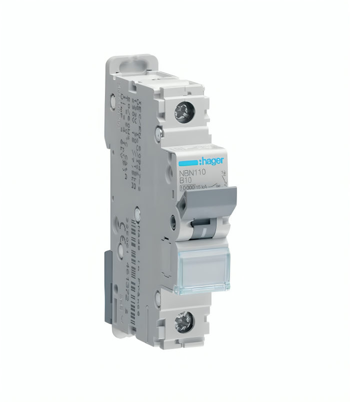 Hager 1-Pole MCB 10kA Type B (NBN110N)
