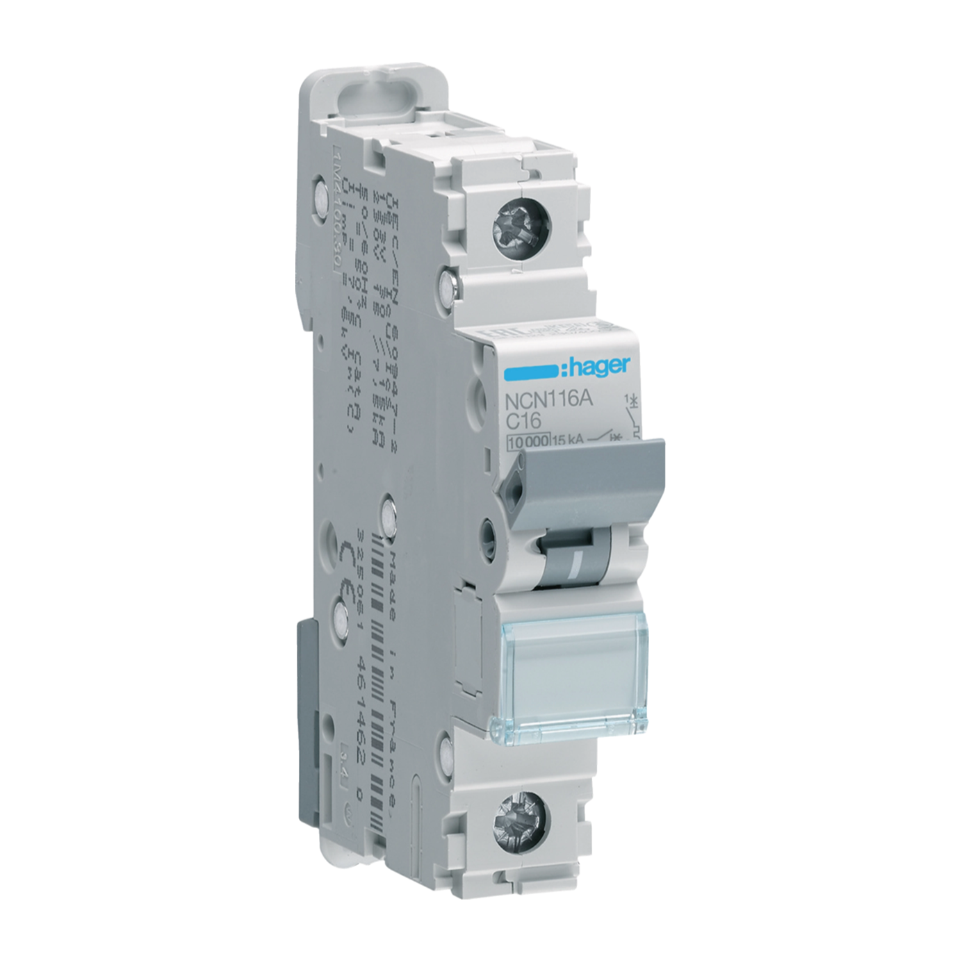 Hager 1-Pole MCB 16A Type C (NCN116A)