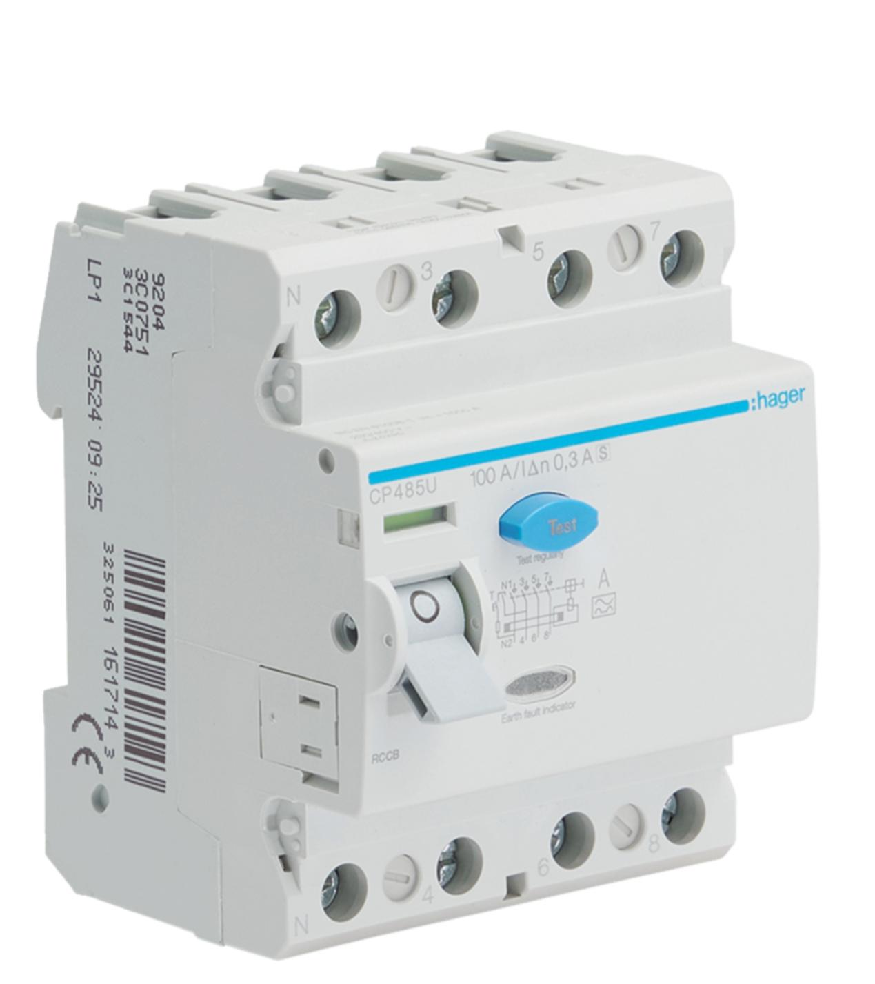 Hager 4-Pole Time Delay RCCB Kit 100A 300mA (JK11004RLD)