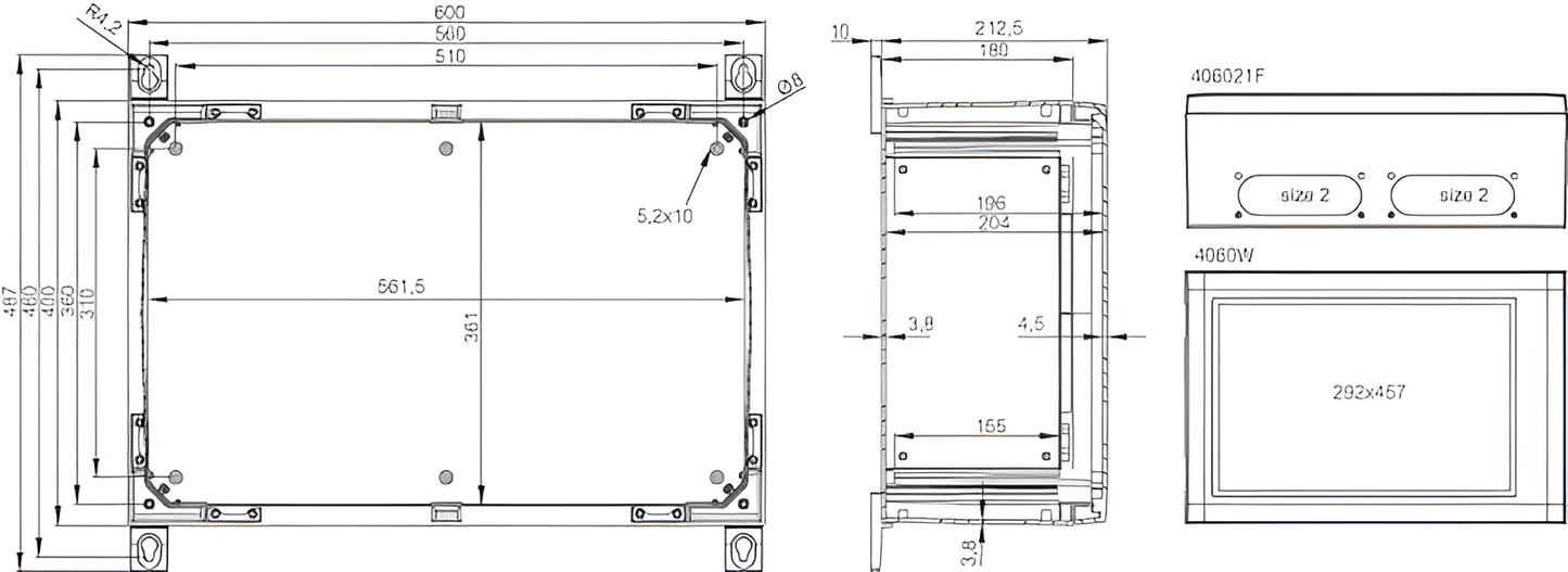 ARCA IEC Wall-Mounted Enclosure (406021)