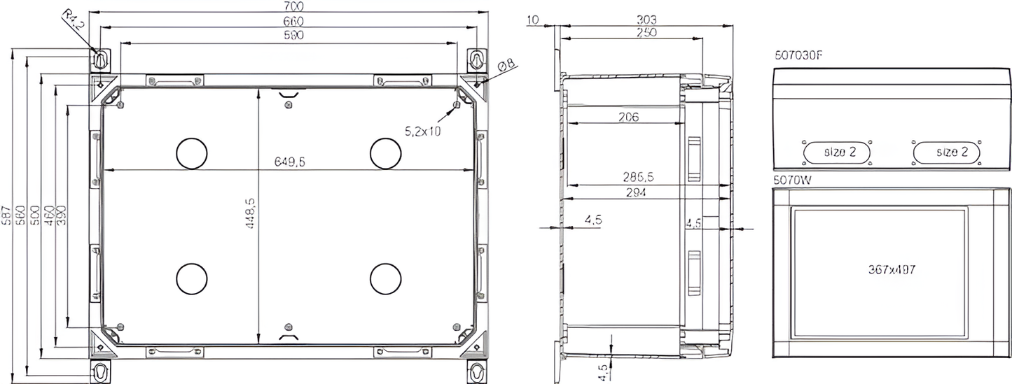 ARCA IEC Wall-Mounted Enclosure (507030)
