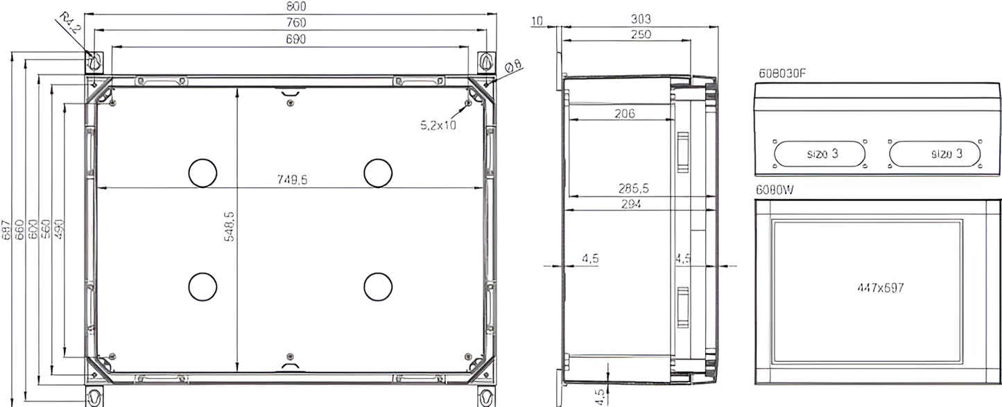 ARCA IEC Wall-Mounted Enclosure (608030)