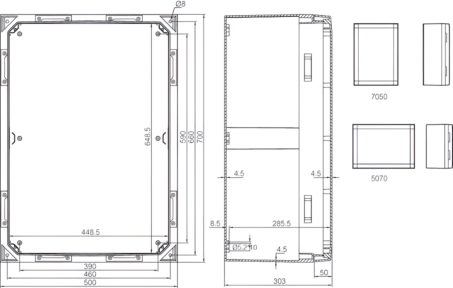 ARCA IEC – Wall-Mounted Enclosure (705030)
