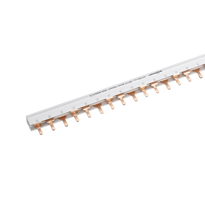 Wohner Comb Type Busbar, Insulated, 3-pole, Bridge Type (31102000A)