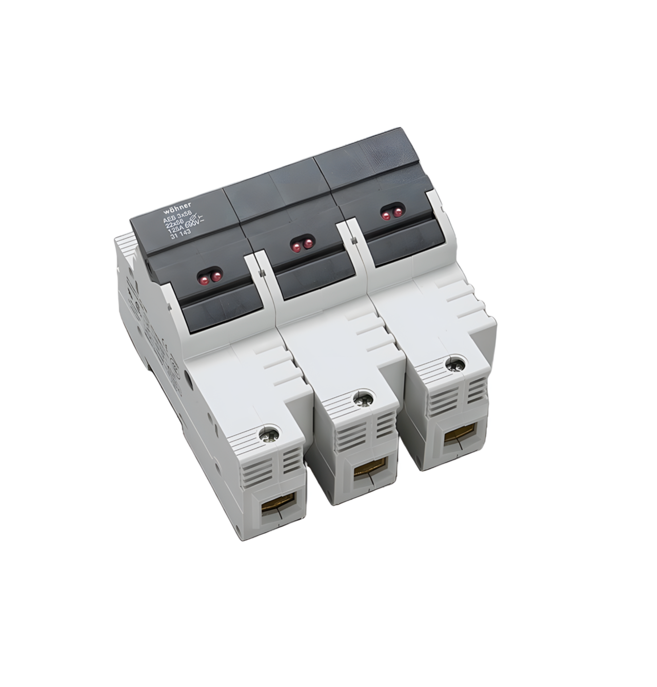 Wohner Holder for cylindrical fuses, with LED (31143)