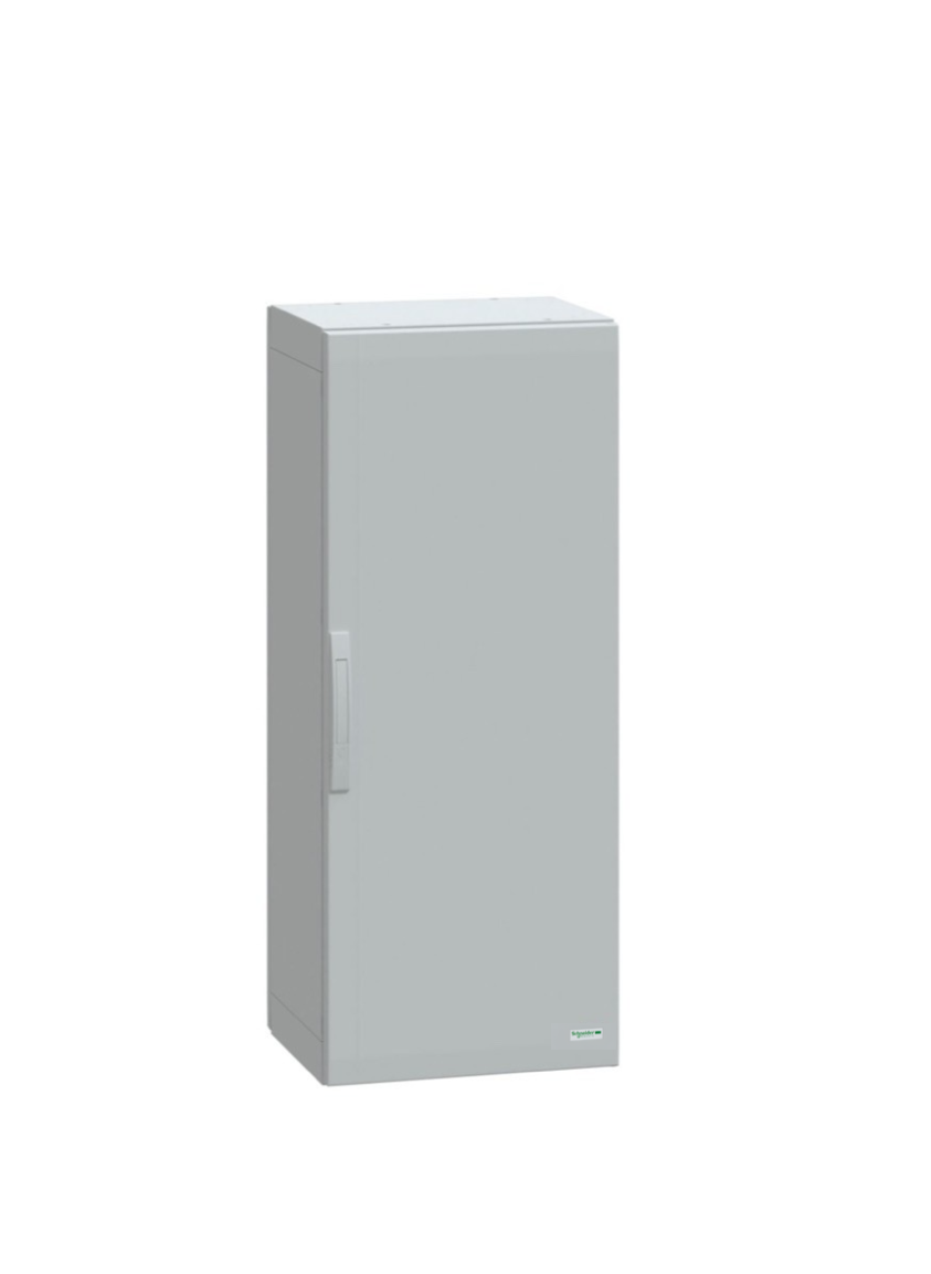 Schneider Thalassa PLA GRP - NSYPLA GRP 1250H x 500W x 420mmD Floor Standing Enclosure with Single Plain Grey Door; IP65; RAL7035 - NSYPLA1254G