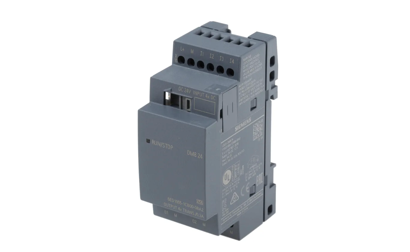 Siemens LOGO! Series I/O module for Use with LOGO! 8, LOGO! 8.2, 24 V dc Supply, Digital Output, 4-Input, Digital Input (6ED1055-1CB00-0BA2)