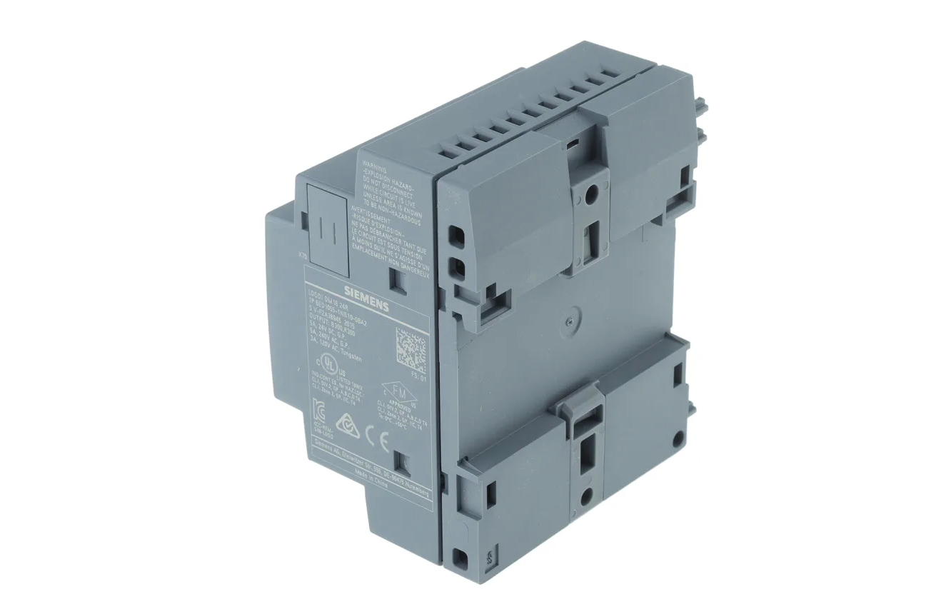 Siemens LOGO! Series I/O module for Use with LOGO! 8, LOGO! 8.2, 24 V dc Supply, Relay Output, 8-Input, Digital Input (6ED1055-1NB10-0BA2)