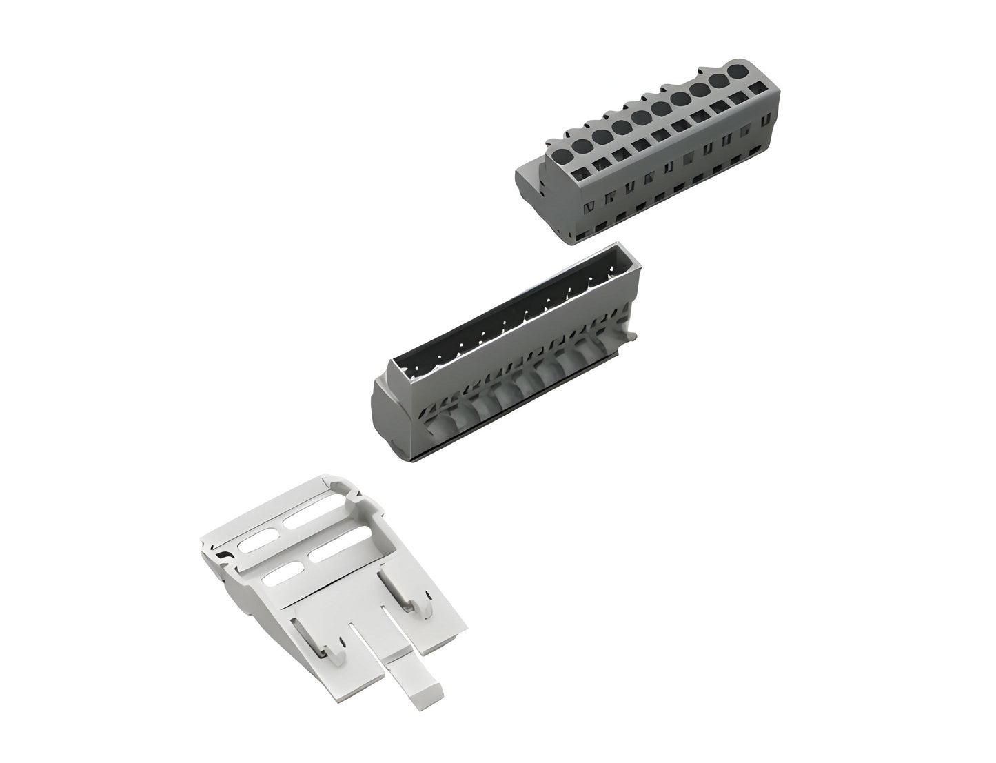 Woehner 10-pole Connector, with Support, 250 V (32513)