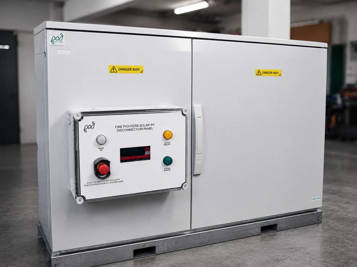 Solar PV disconnection panel exterior