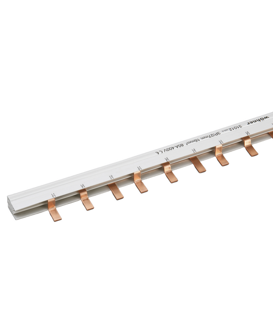 Wohner Comb Type Busbar, Insulated, 3-pole, Bridge Type (31012000A)