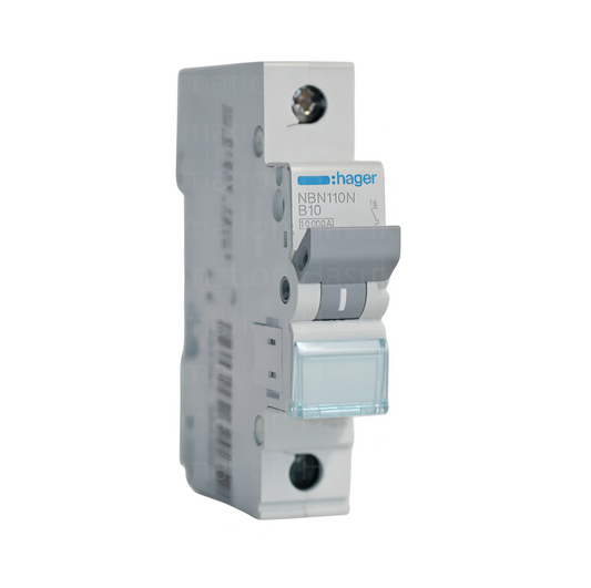 Hager 1-Pole MCB 10kA Type B (NBN110N)