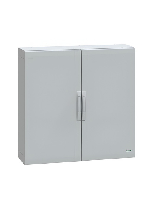 Schneider Thalassa PLA GRP - NSYPLA GRP 1000H x 1000W x 320mmD Floor Standing Enclosure with Double Plain Grey Doors; IP65; RAL7035 - NSYPLA10103G