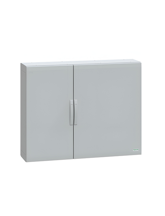 Schneider Thalassa PLA GRP - NSYPLA GRP 1000H x 1250W x 320mmD Floor Standing Enclosure with Double Plain Grey Doors; IP65; RAL7035 - NSYPLA10123G