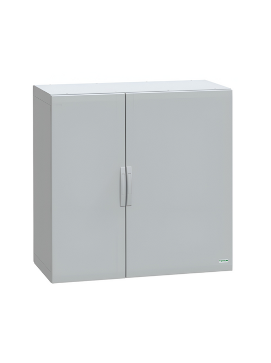 Schneider Thalassa PLA GRP - NSYPLA GRP 1250H x 1250W x 620mmD Floor Standing Enclosure with Double Plain Grey Doors; IP65; RAL7035 -  NSYPLA12126G