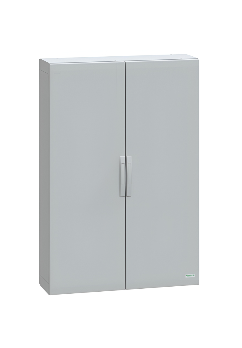 Schneider Thalassa PLA GRP - NSYPLA GRP 1500H x 1000W x 320mmD Floor Standing Enclosure with Double Plain Grey Doors; IP65; RAL7035 - NSYPLA15103G