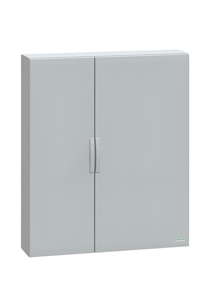 Schneider Thalassa PLA GRP - NSYPLA GRP 1500H x 1250W x 320mmD Floor Standing Enclosure with Double Plain Grey Doors; IP65; RAL7035 - NSYPLA15123G