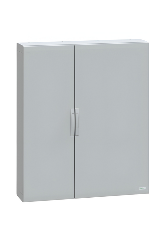 Schneider Thalassa PLA GRP - NSYPLA GRP 1500H x 1250W x 320mmD Floor Standing Enclosure with Double Plain Grey Doors; IP65; RAL7035 - NSYPLA15123G