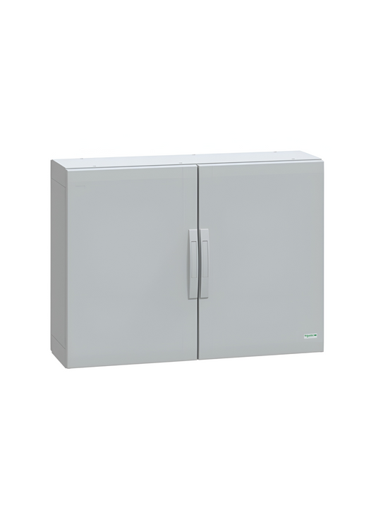 Schneider Thalassa PLA GRP - NSYPLA GRP 750H x 1000W x 320mmD Floor Standing Enclosure with Double Plain Grey Doors; IP65; RAL7035 - NSYPLA7103G
