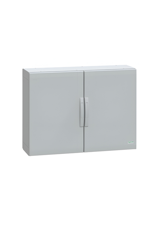 Schneider Thalassa PLA GRP - NSYPLA GRP 750H x 1000W x 420mmD Floor Standing Enclosure with Double Plain Grey Doors; IP65; RAL7035 - NSYPLA7104G