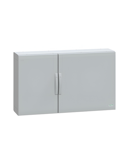 Schneider Thalassa PLA GRP - NSYPLA GRP 750H x 1250W x 320mmD Floor Standing Enclosure with Double Plain Grey Doors; IP65; RAL7035 - NSYPLA7123G