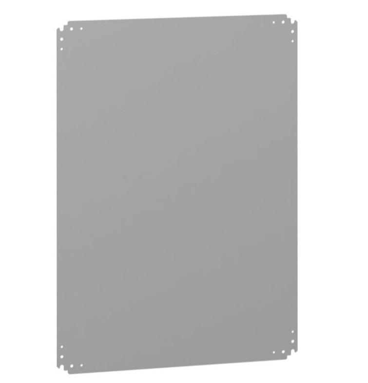 Schneider Thalassa PLA - NSYPMM Internal Mounting Plate for 1000H x 750mmW Enclosure; Galvanised Steel; Plate Dimensions: 890H x 625W x 2.5mmD - NSYPMM107