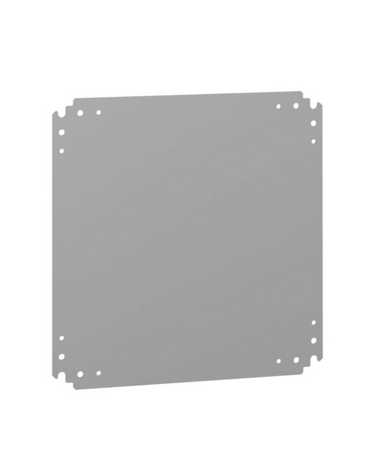 Schneider Thalassa PLA - NSYPMM Internal Mounting Plate for 500H x 500mmW Enclosure; Galvanised Steel; Plate Dimensions: 390H x 375W x 2.5mmD - NSYPMM55