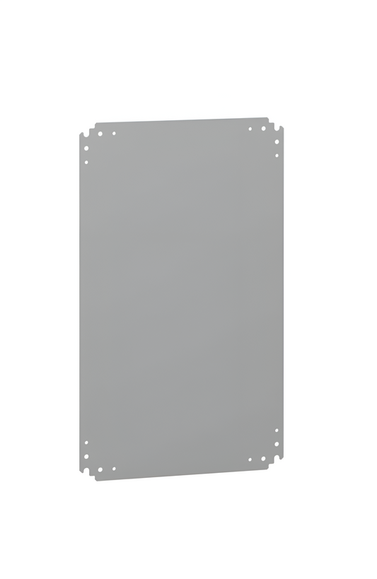 Schneider Thalassa PLA - NSYPMM Internal Mounting Plate for 750H x 500mmW Enclosure; Galvanised Steel; Plate Dimensions: 640H x 375W x 2.5mmD - NSYPMM75