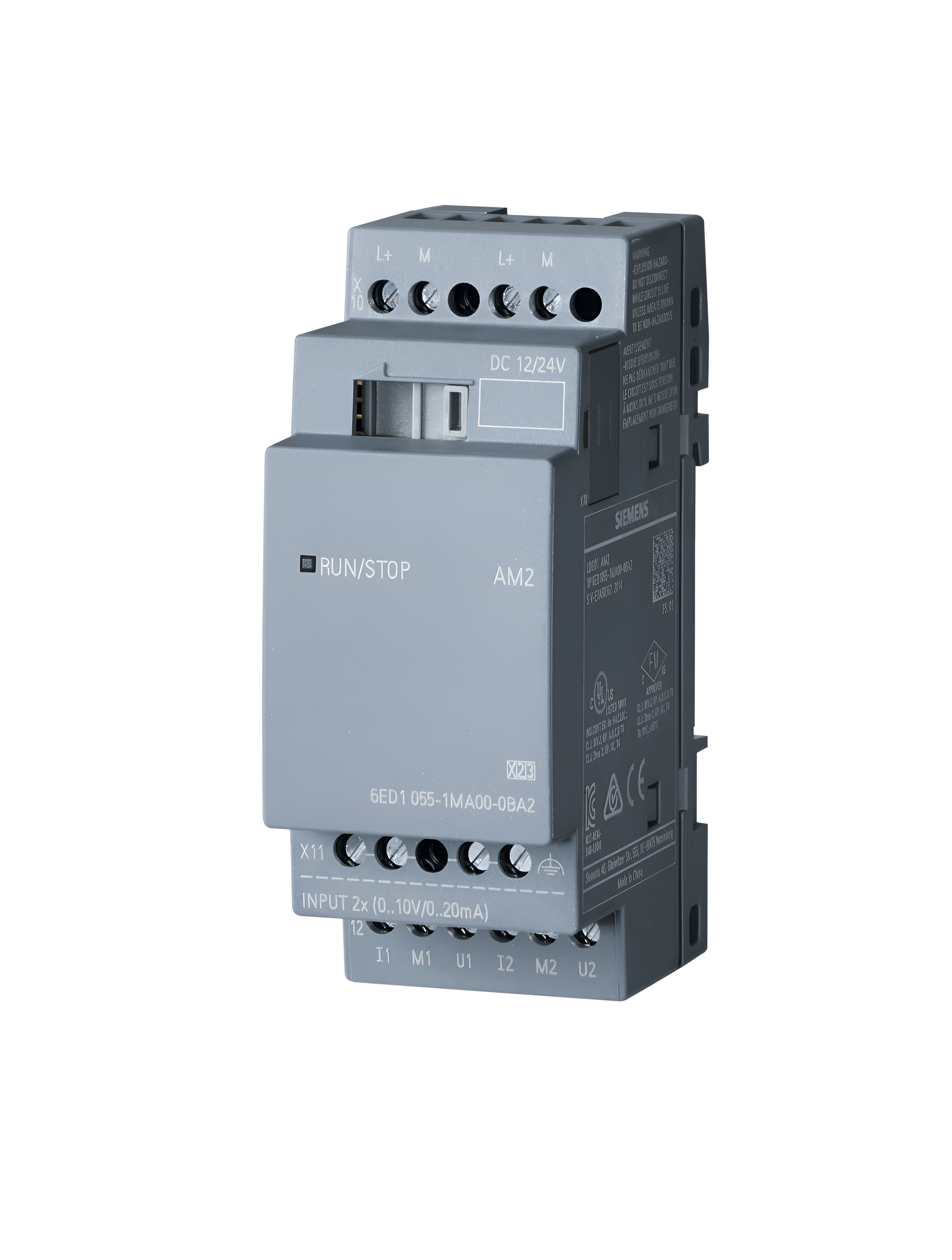 Siemens LOGO! Series I/O module for Use with LOGO! 8, LOGO! 8.2, 12 → 24 V dc Supply, 2-Input, Analogue Input (6ED1055-1MA00-0BA2)