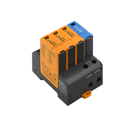 Weidmüller - VPU AC I 3+1 300/12.5 -  Surge voltage arrester, Low voltage - TN-C-S, TN-S, TT, IT with N, IT without N - 2591460000