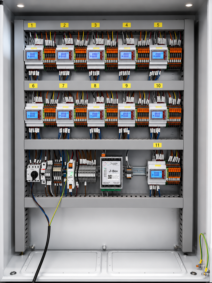 Metering and monitoring board internal layout