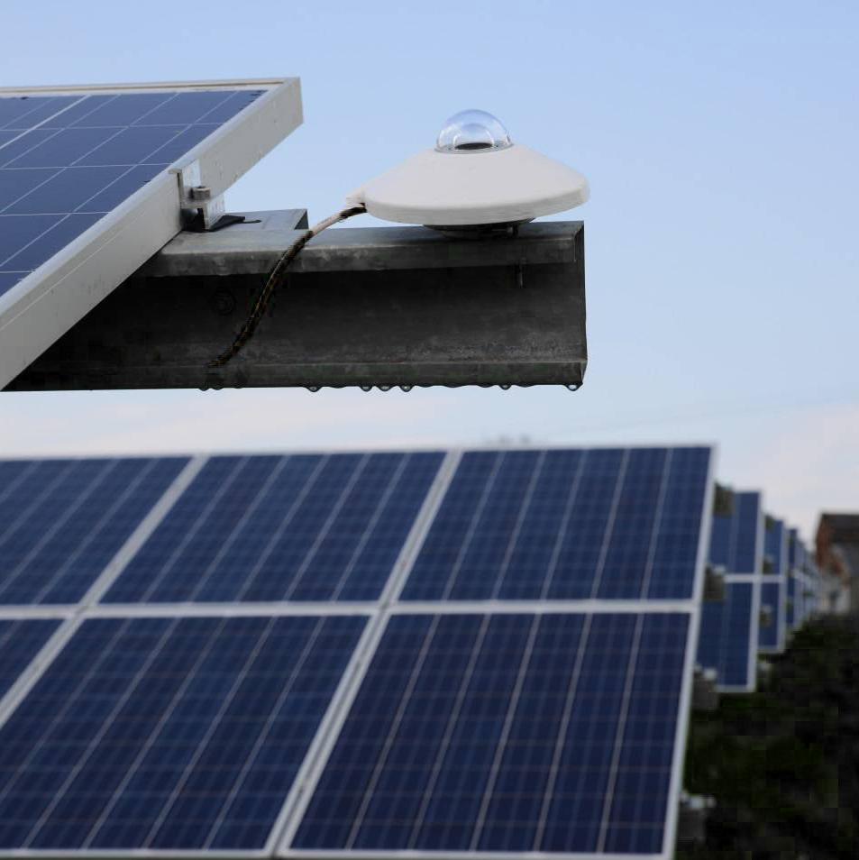 pyranometer on solar panels