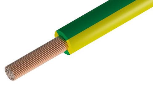 Picture shows Green/Yellow earth cable